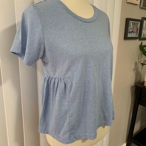American rag long crop tee baby blue
